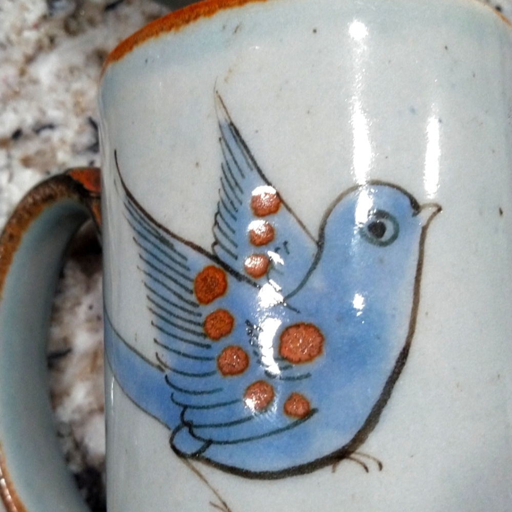 Vintage Ken Edwards ceramic  mugs Palomar Tonaia Mexico ,set of 5